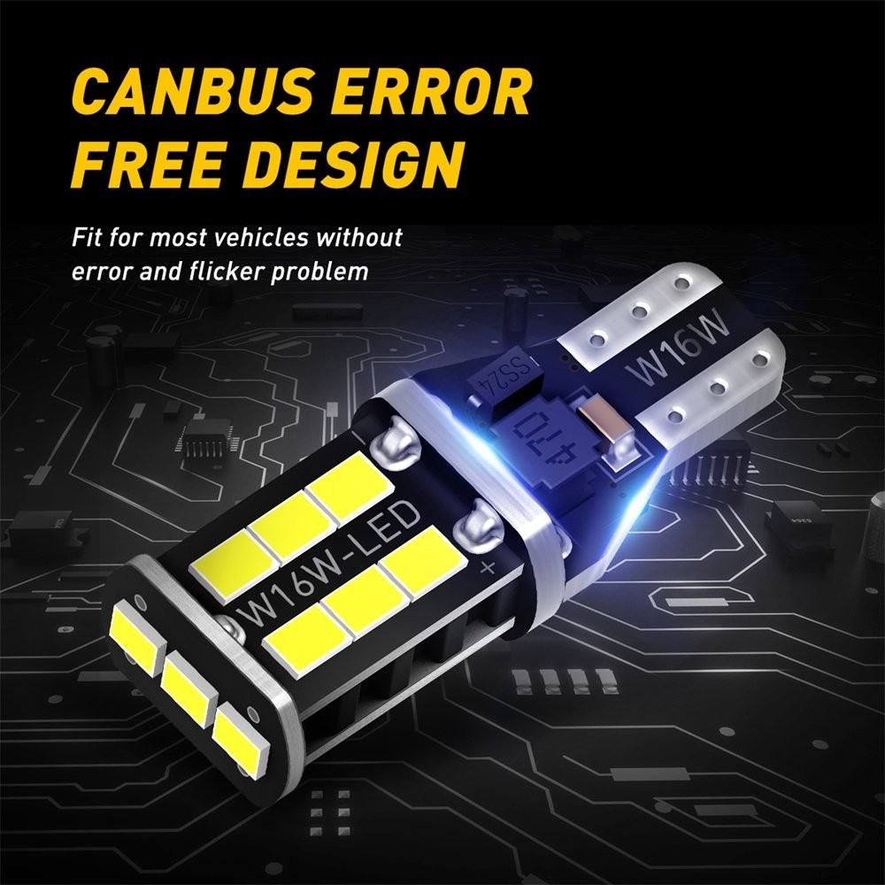 AUXITO T15 921 912 LED Reverse Backup Light Bulb 2400LM 6000K Super Bright White