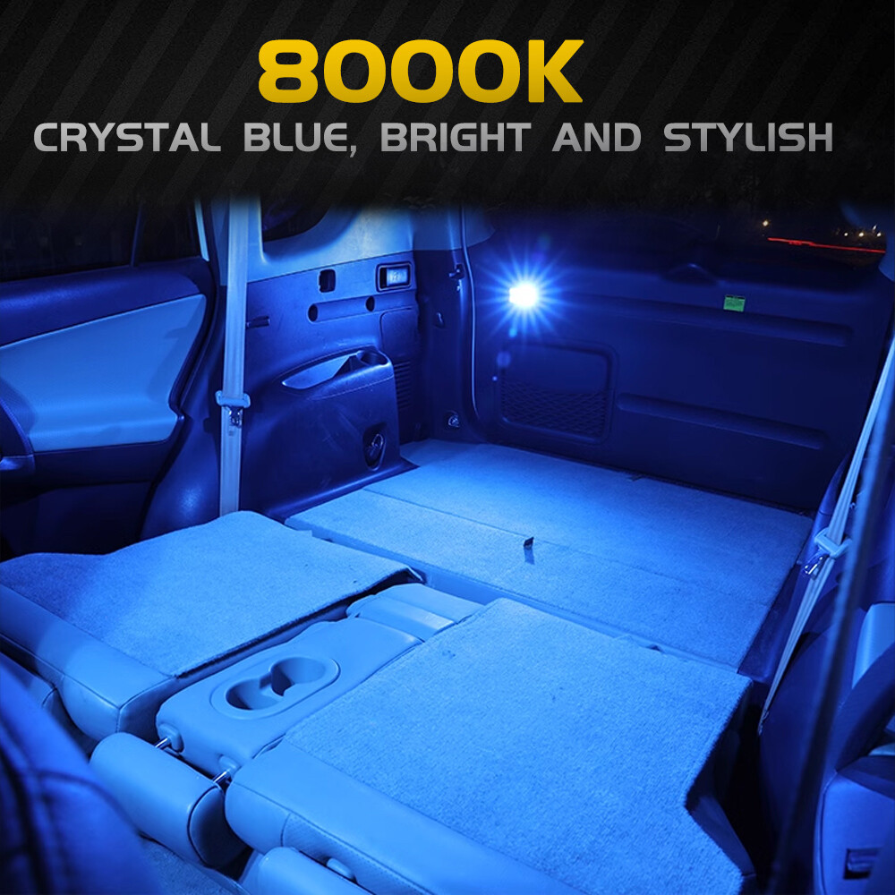 10x Blue Interior LED Lights Map Dome License Bulbs for Hyundai Venue 2020-2024