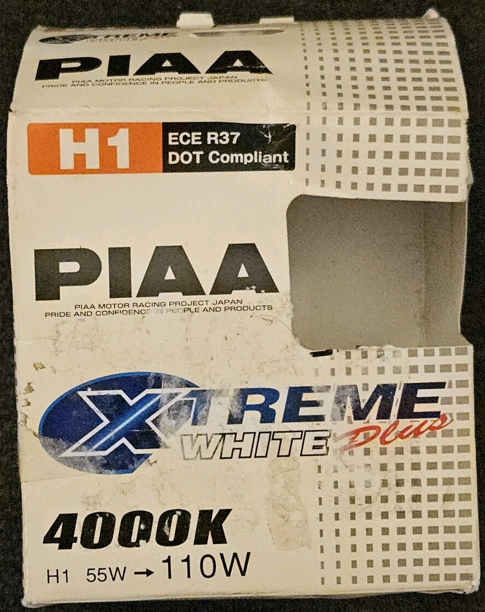 PIAA H1 Xtreme White Plus Halogen Bulbs 12V 55W=110W HE-307 Open Box NOS