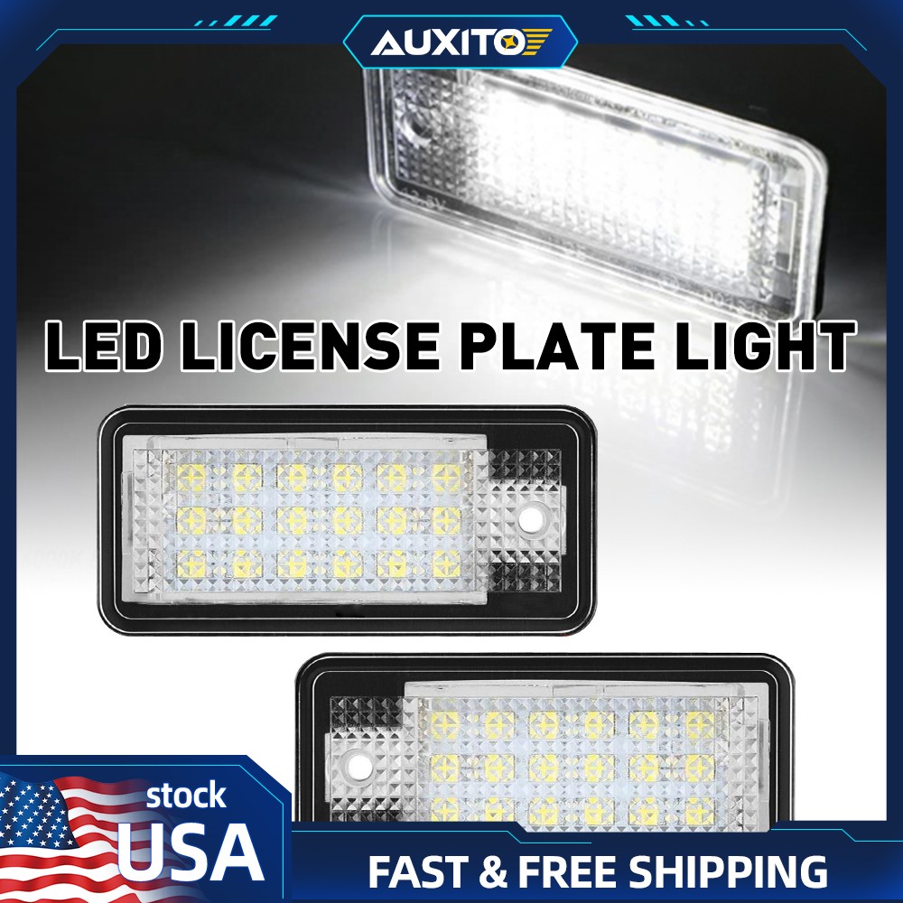 2X CANBUS LED License 800LM Lamp Plate for Audi A4 A3 A6 A8 Q7 B6 8E 4E RS4 RS6