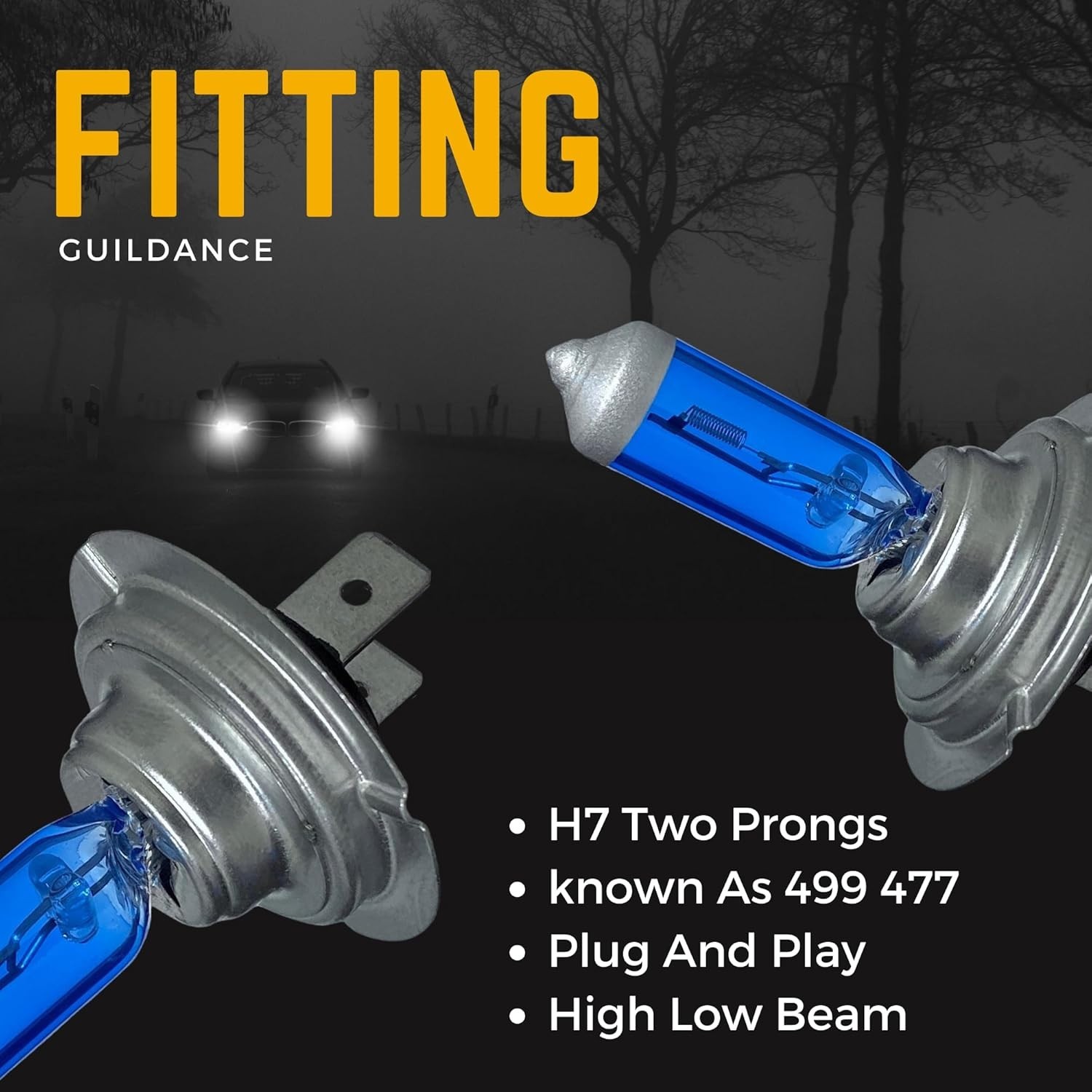 Argo H7 Headlight Bulbs 55w Xenon White 6000k 12v Car Headlight Bulb
