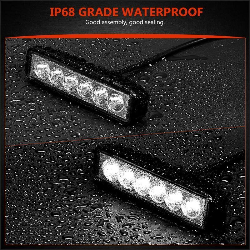 2x 6inch 48W LED Work Light Bar Spot Pods Fog Lamp Offroad SUV ATV Driving Truck