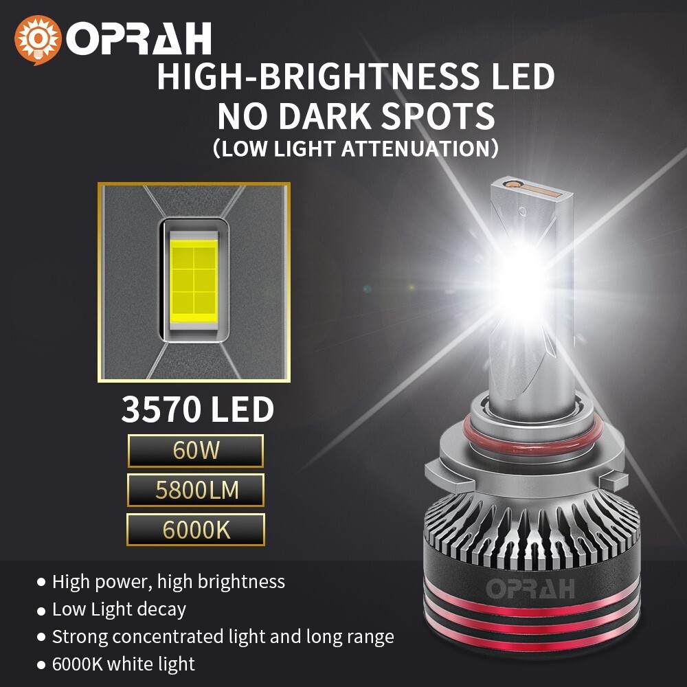 9005 HB3 H11 CSP LED Headlight Kit High Low Beam Bulb Bright 6500K White 130w