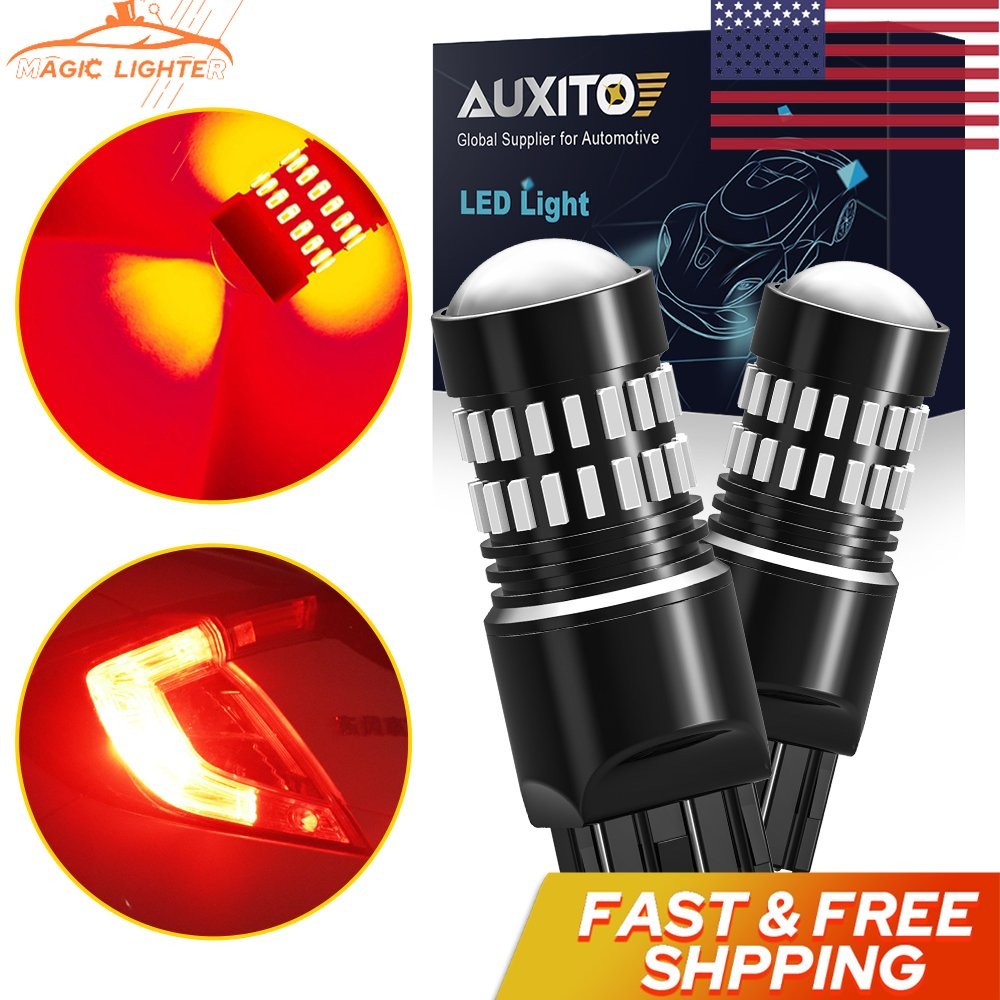 2x Red Flash Strobe 7443 7440 LED Brake Stop Light for Toyota Corolla 2009-2019