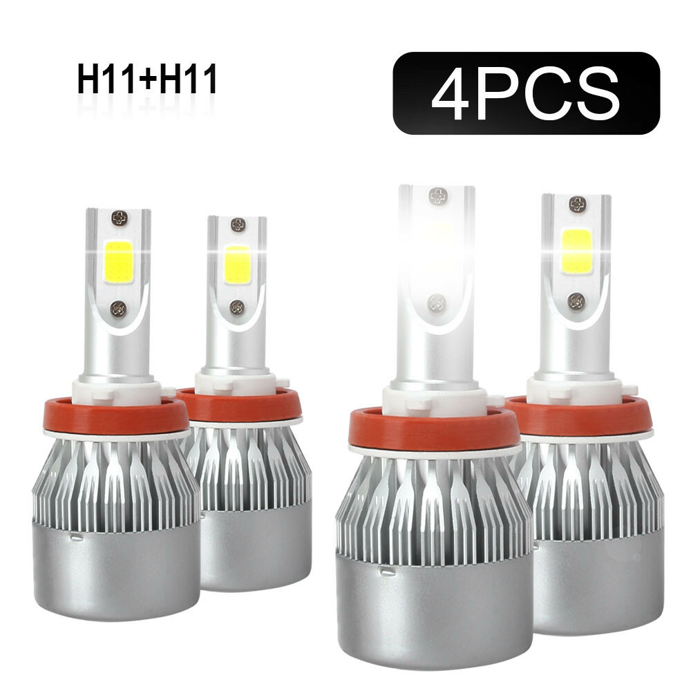 Combo LED Headlight Bulbs Fit for Chevy Malibu Impala High Low Beam 6000K 4pcs