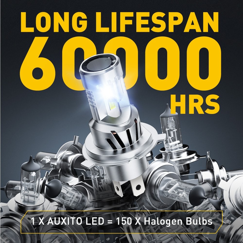 H4 9003 LED Headlight Bulbs Conversion Kits High Low Beam 6500K White 1-6 SET