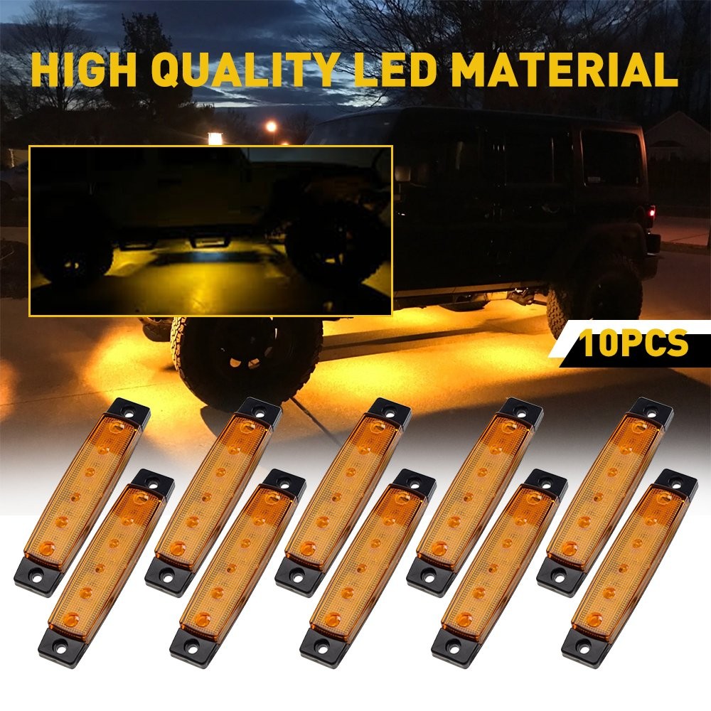 20 Pods LED Rock Lights Underglow Car Truck Bed Lighting Neon Light Decor Yellow