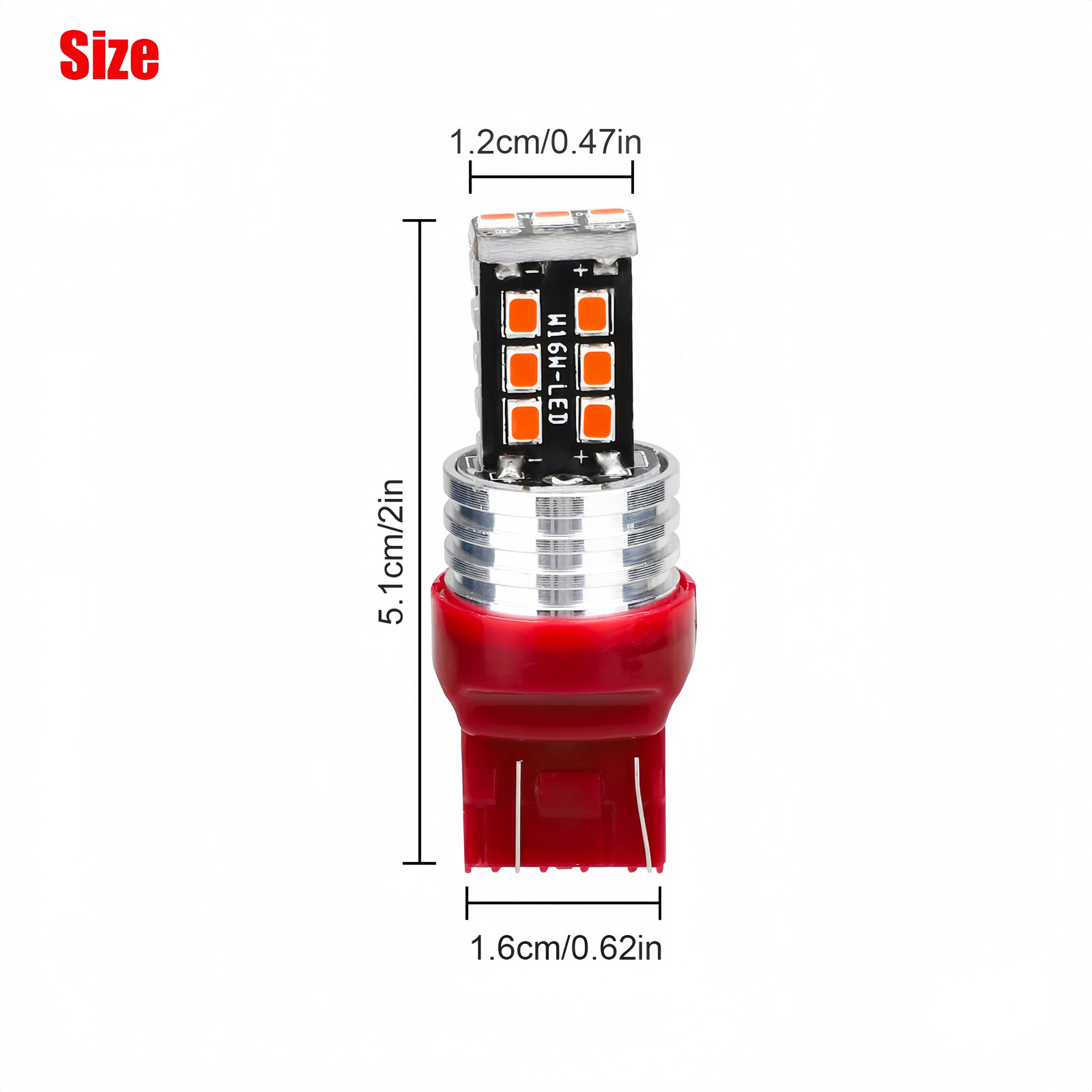 4PCS 7443 7440 LED Red Strobe Flash Blinking Brake Stop Tail Parking Light Bulbs
