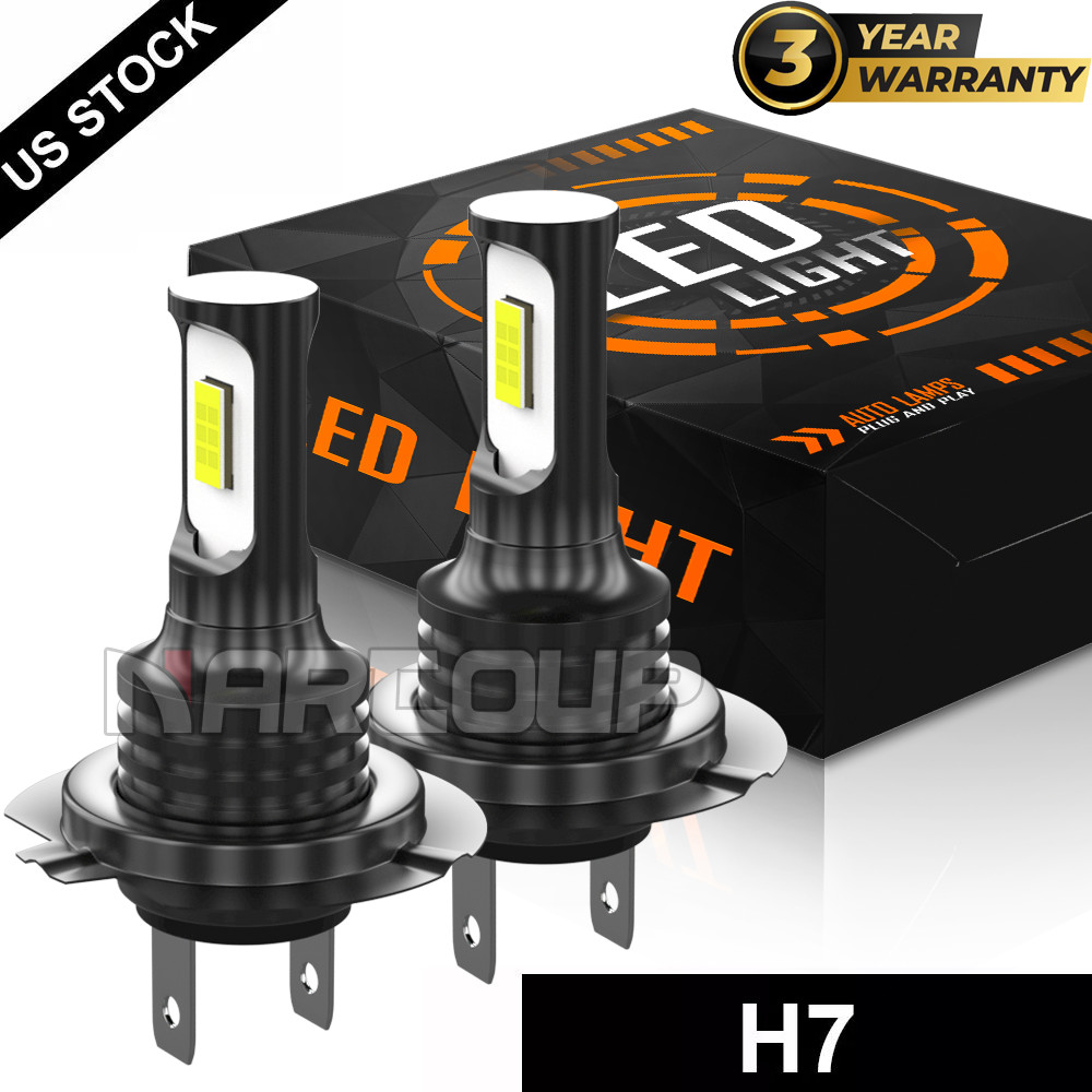 H7 LED Headlight Bulb Super Bright High Low Beam Conversion Kit 5Years Warranty