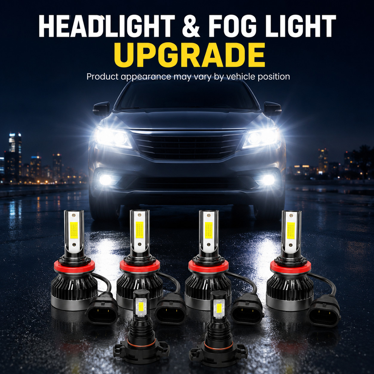 9005 H11 5202 LED Headlight Fog Light Bulbs Combo For Chevy Silverado 07-15 6x