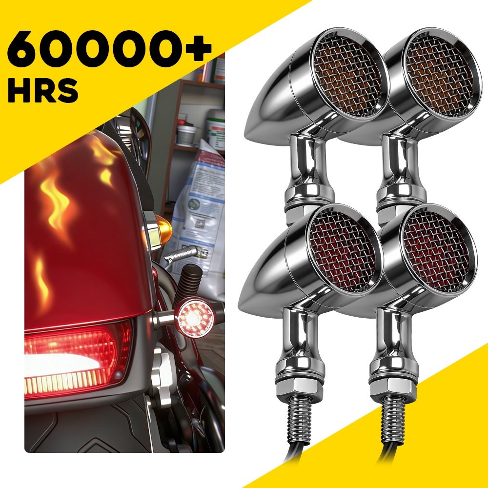 Motorcycle LED Turn Signal Blinker Lights For Yamaha Suzuki Honda Kawasaki 4-12X