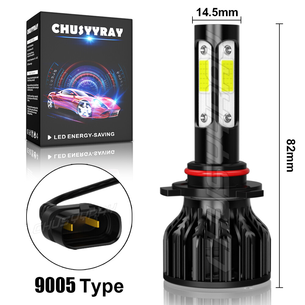 9005 HB3 LED Headlight Bulbs Conversion Kit High Beam Pure White Super Bright