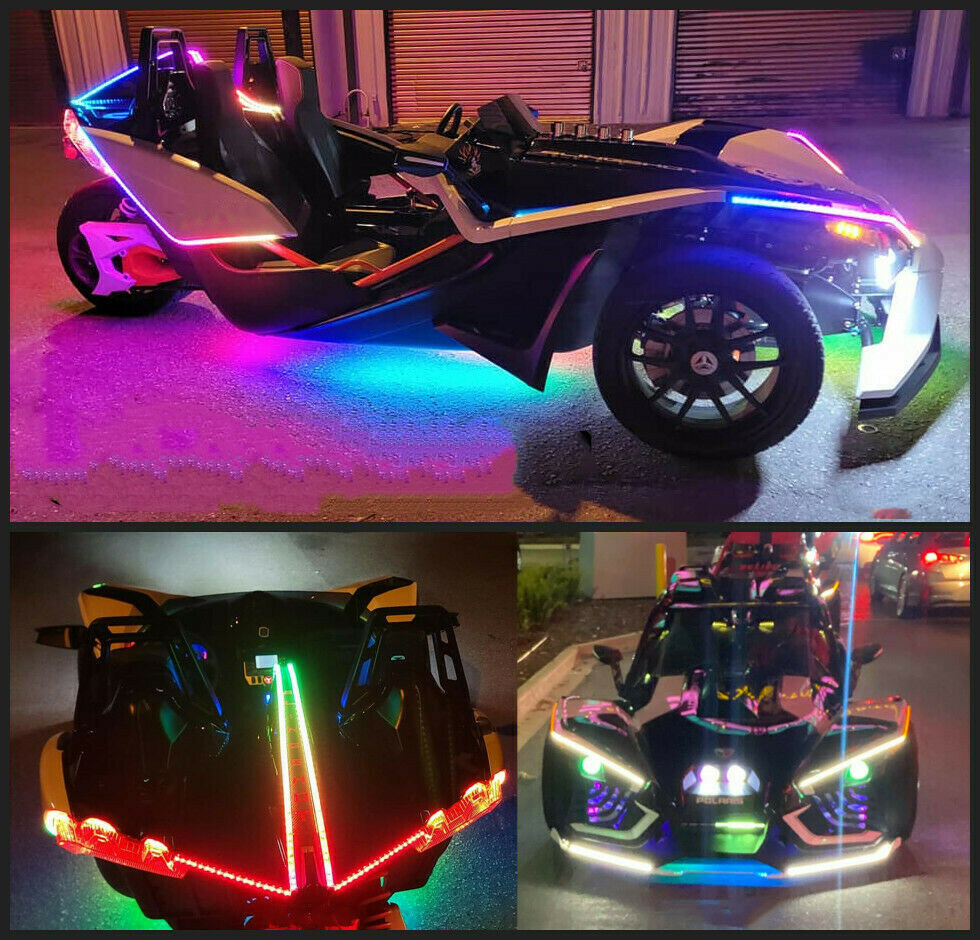 1FT/2FT/3FT/4FT/6.5FT Triple Row Bluetooth Chasing LED Strip Light for Slingshot