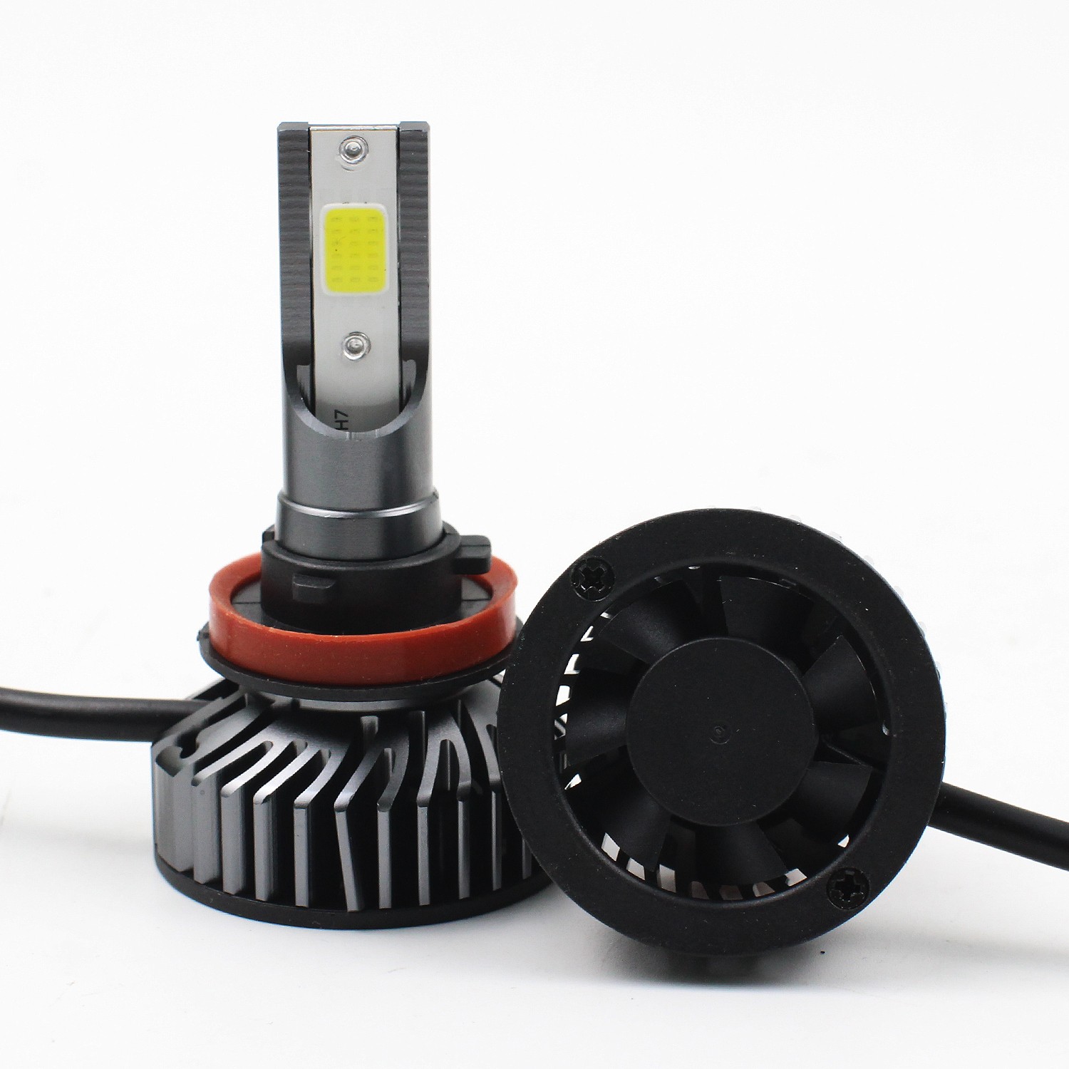 Built-in fan 9003 H8/H9 LED Kit High Low Fog Bulbs Beam 6000K White 20000LM