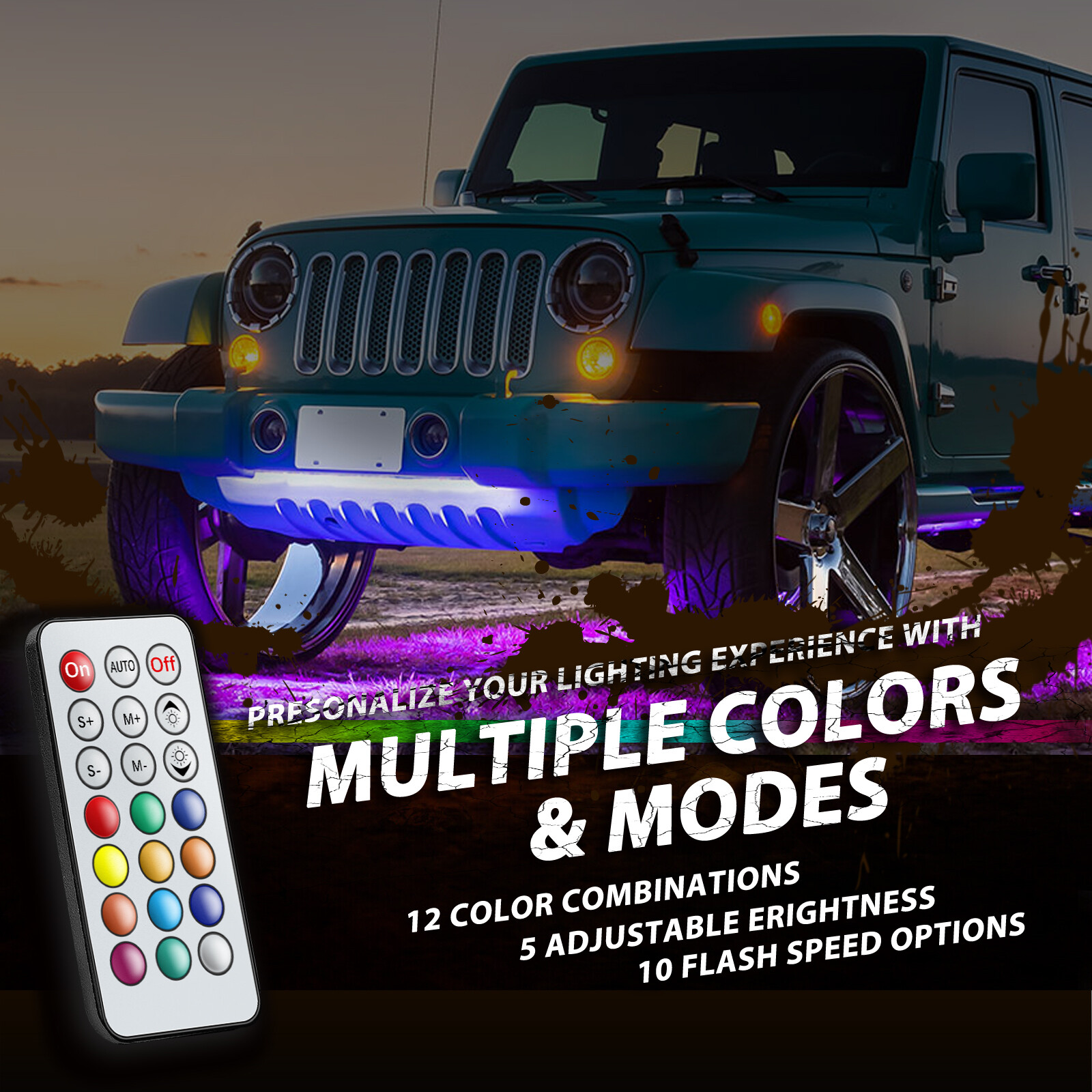 Car Underglow Strip Flowing LED RGB Neon Colorful Light For LEXUS IS250 IS300