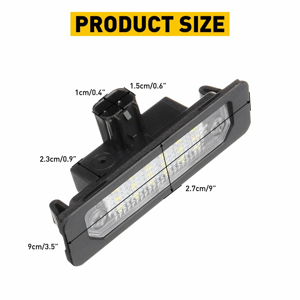 For Lincoln MKS MKT MKX MKZ White LED License Plate Light Tag Lamps 6000K Bright