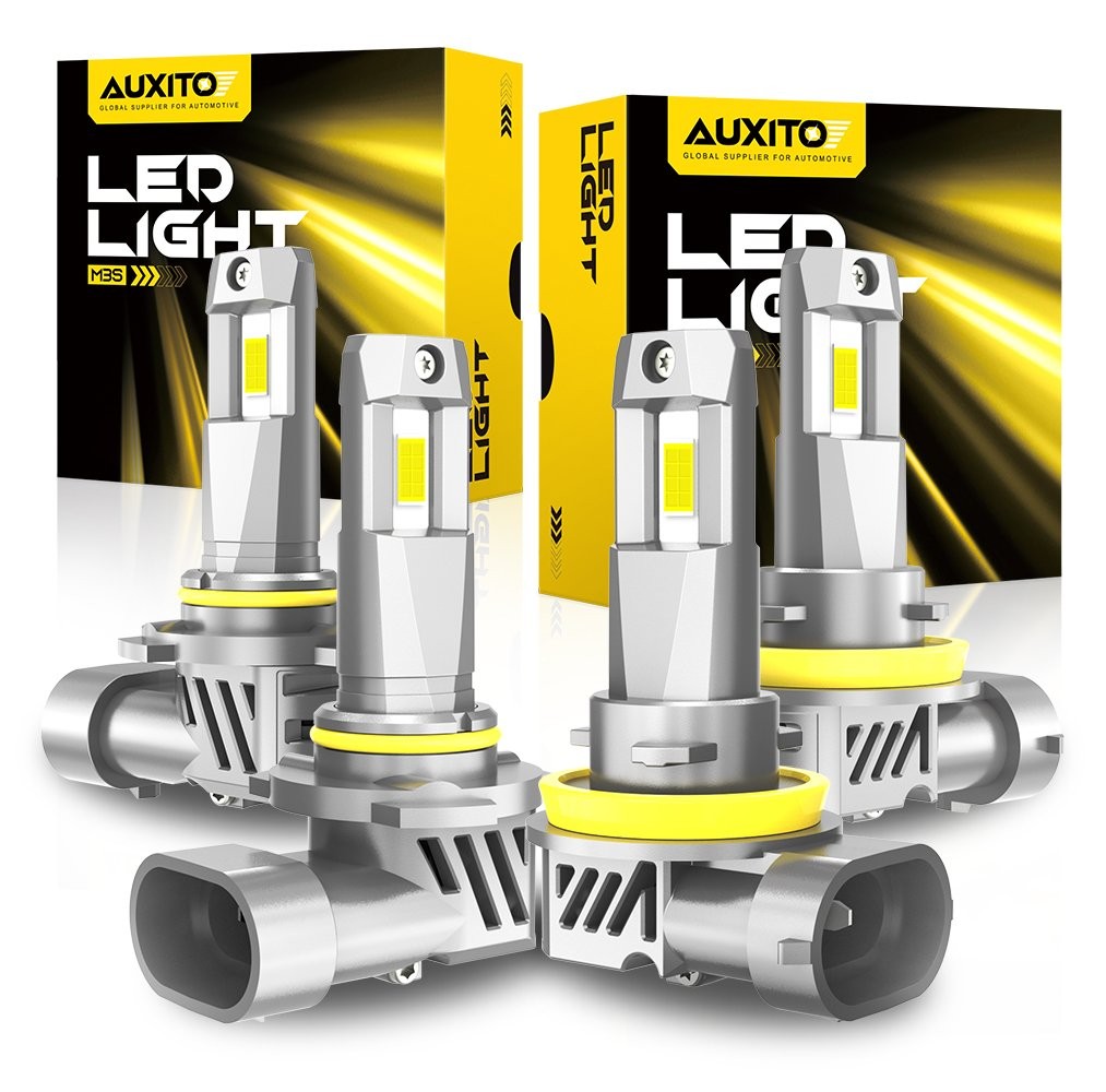 AUXITO Combo 9005 9006 H11 LED Headlight Bulbs High Low Beam 6500K Super Bright