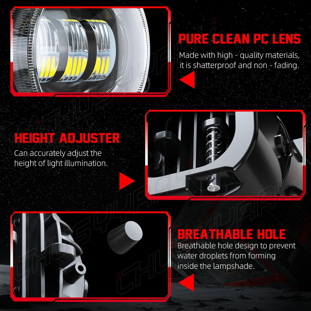 FOR Lexus GX460 2010-2013 Clear Glass Lens LED Bumper Fog Light Lamp Replacement