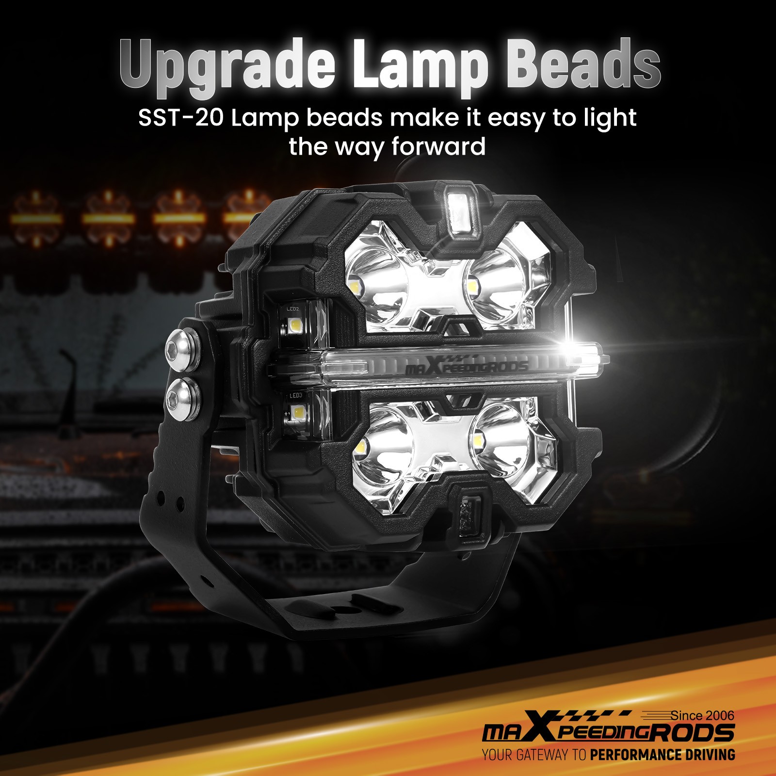 LED Off-Road Light Pods 3.5″ Off Road Driving Auxiliary Lights IP68 Waterproof