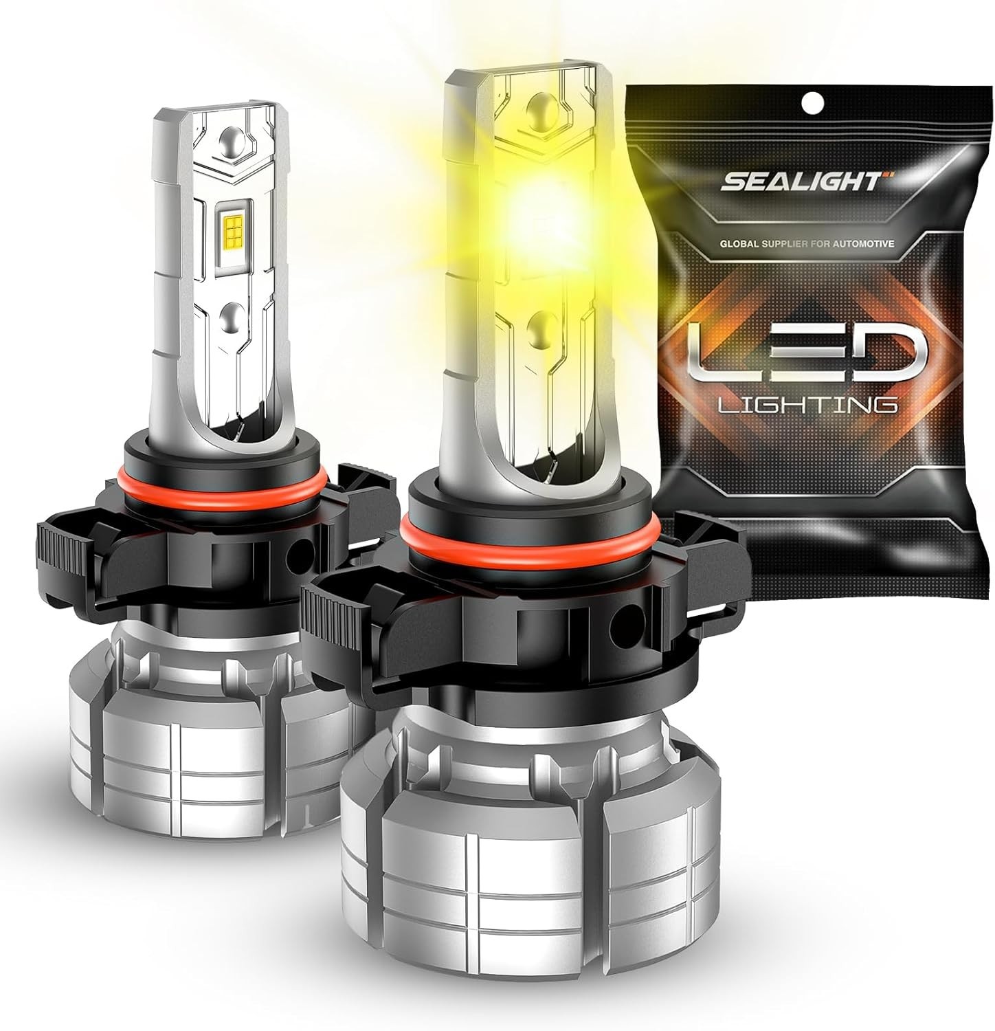 LED Fog Light Bulbs 5202 12000LM 24W 3000K Amber Yellow Pack of 2