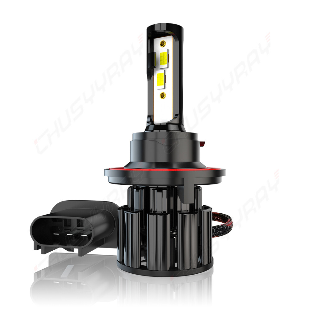 H13 9008 LED Headlight Bulbs Kit 100W 20000LM High & Low Beam Super Bright White
