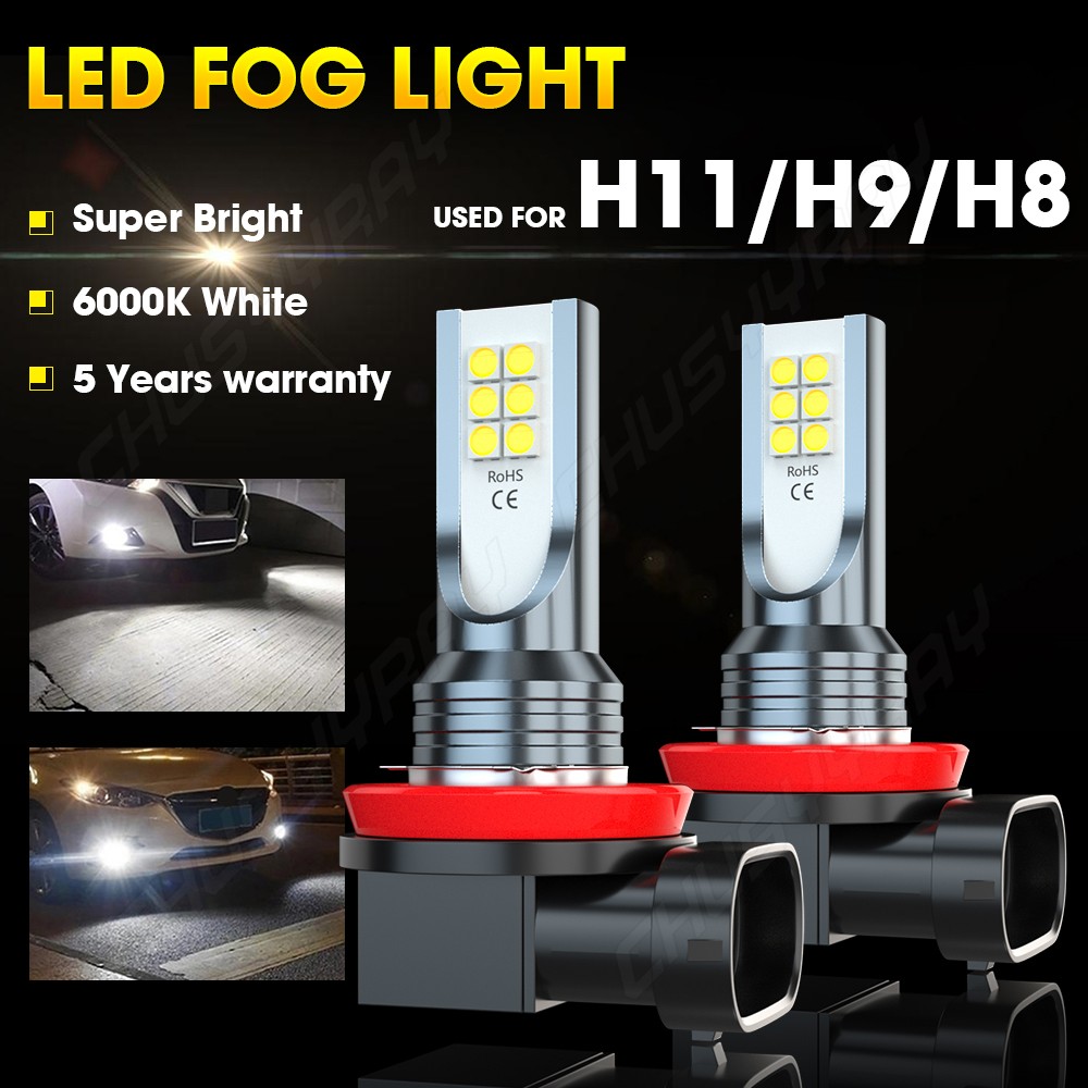 Combo 9005+H11 LED Headlight Super Bright Bulbs Kit White 72000LM High/Low Beam