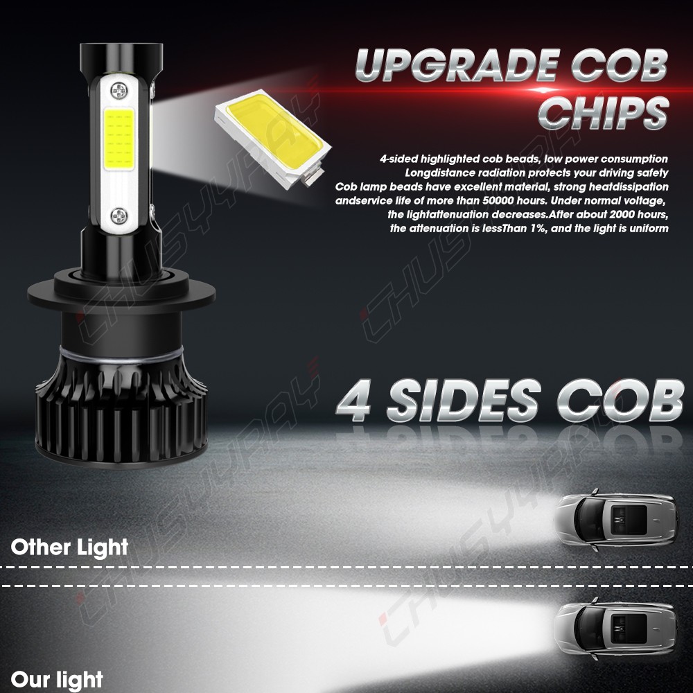 H7 H7 H11 6X LED Headlight Fog Light Bulbs FIT Mercedes-Benz ML350 2003-2015