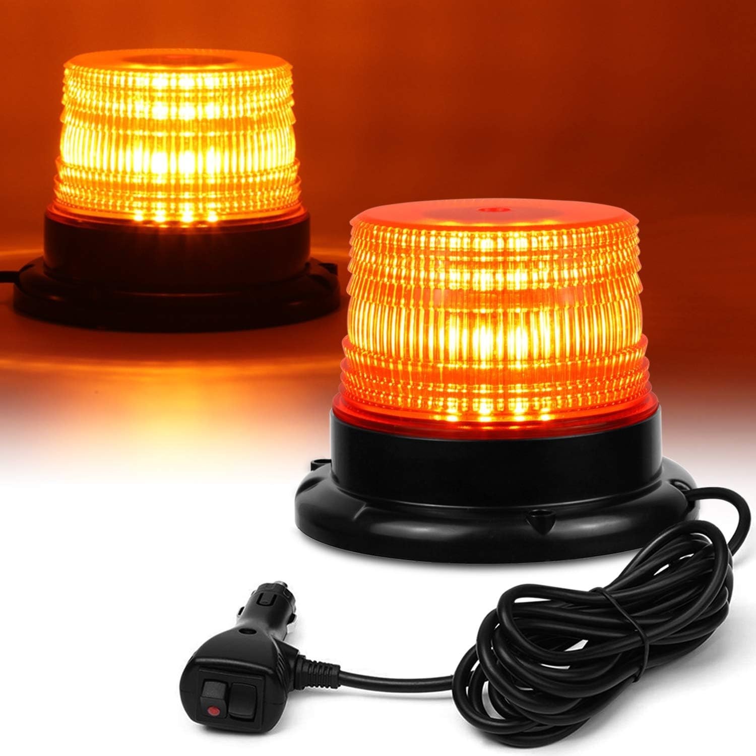 Weatherproof LED Strobe Light for Vehicle Safety – 12V-24V with 7 Flash Patterns