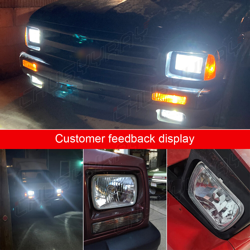 For Jeep Cherokee XJ 84-2001 Pair 5×7″ 7×6 LED Headlights Sealed High/Low Beam