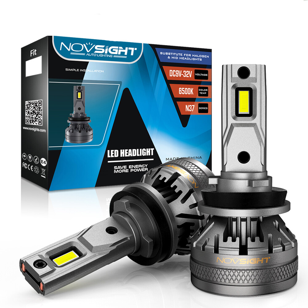 2PCS NOVSIGHT H11 H8 H9 LED Headlight Bulbs 120W 22000LM 6500K Low Beam Bulbs