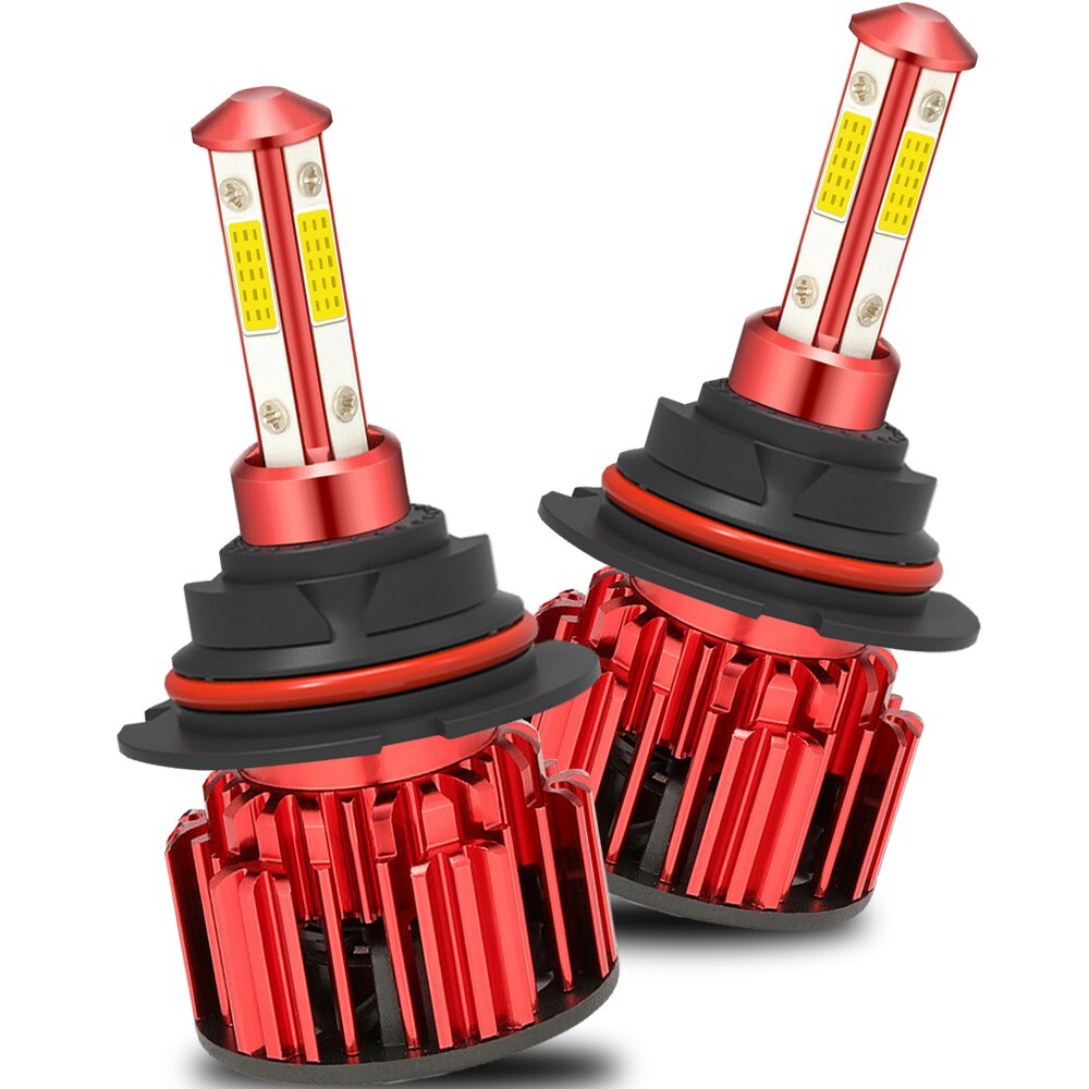 20pcs 4-sides 9007 LED Headlight Bulbs Kit 6500K White High Low Beam Light Bulb