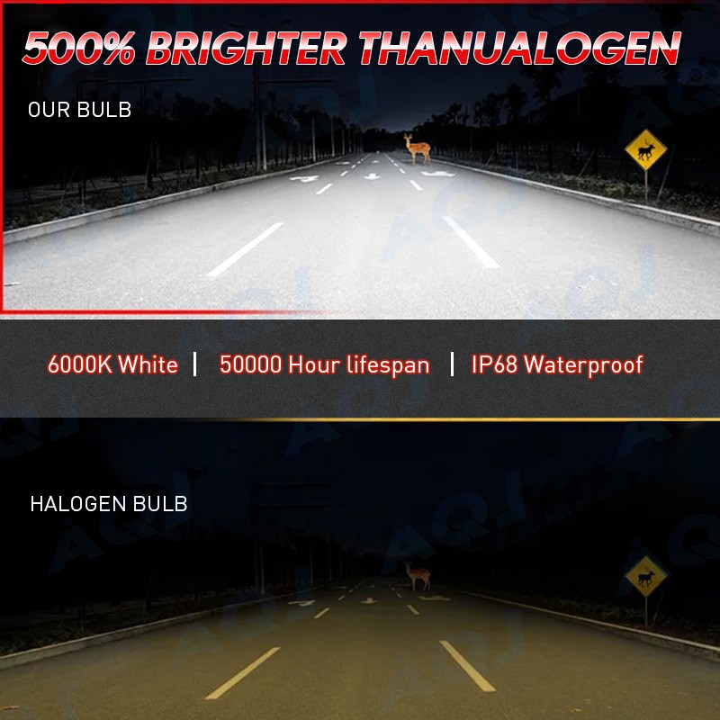 For Freightliner M2 106 2011-2017 Front LED Headlight Hi/Low+Fog Light Bulbs Kit