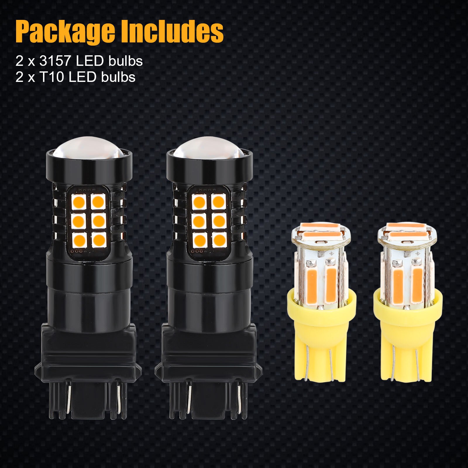 For Chevy Silverado 1500 Tahoe 4Pc Amber LED Turn Signal Side Marker Lights