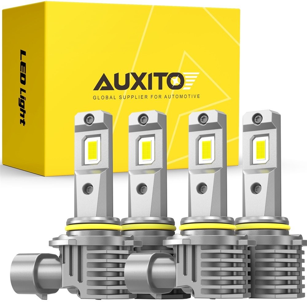 4x AUXITO 9005 9006 LED Combo Headlight Bulbs High Low Beam Kit Extremely White