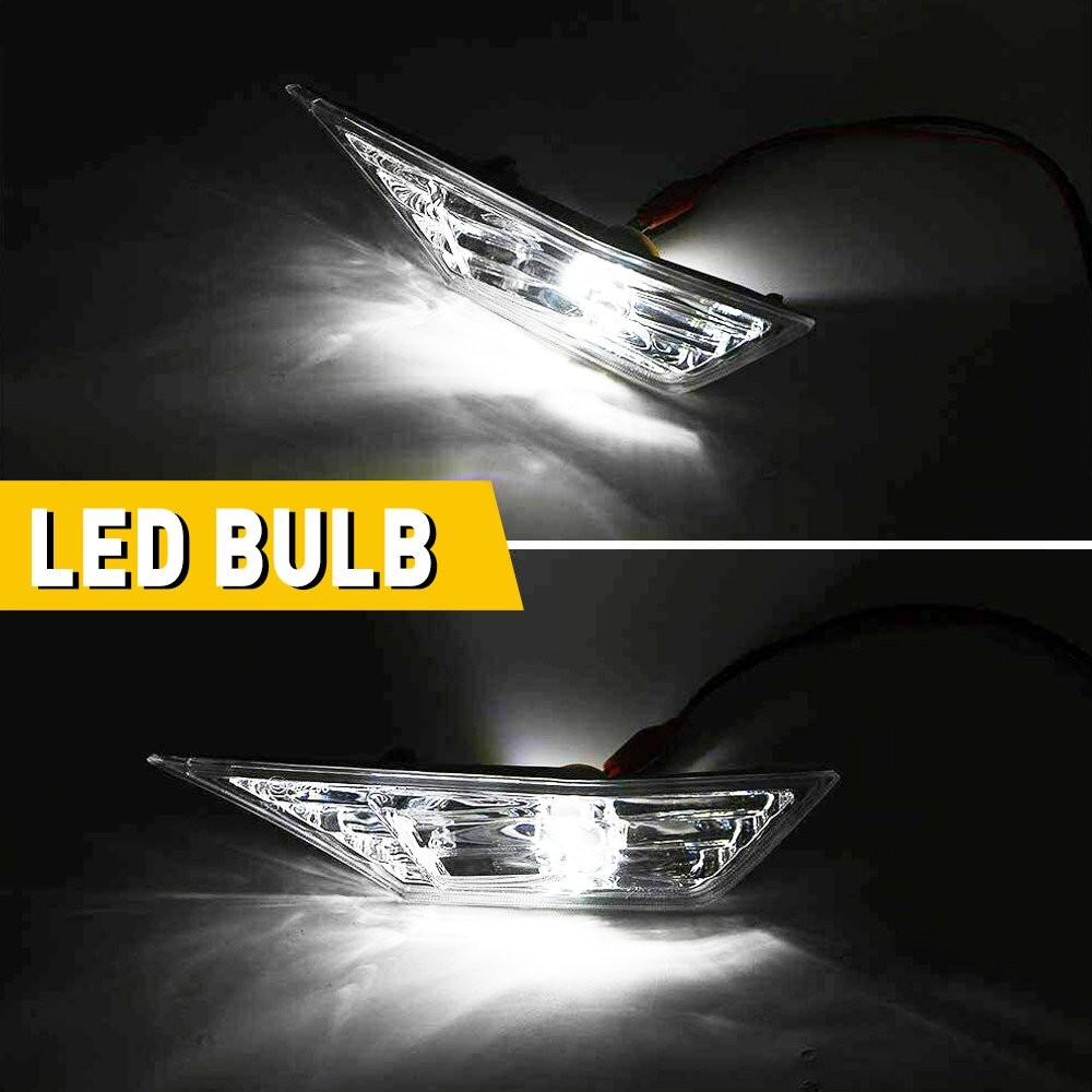 For 2016-2021 Honda Civic LED Side Bumper Marker Light Front Left + Right Smoked