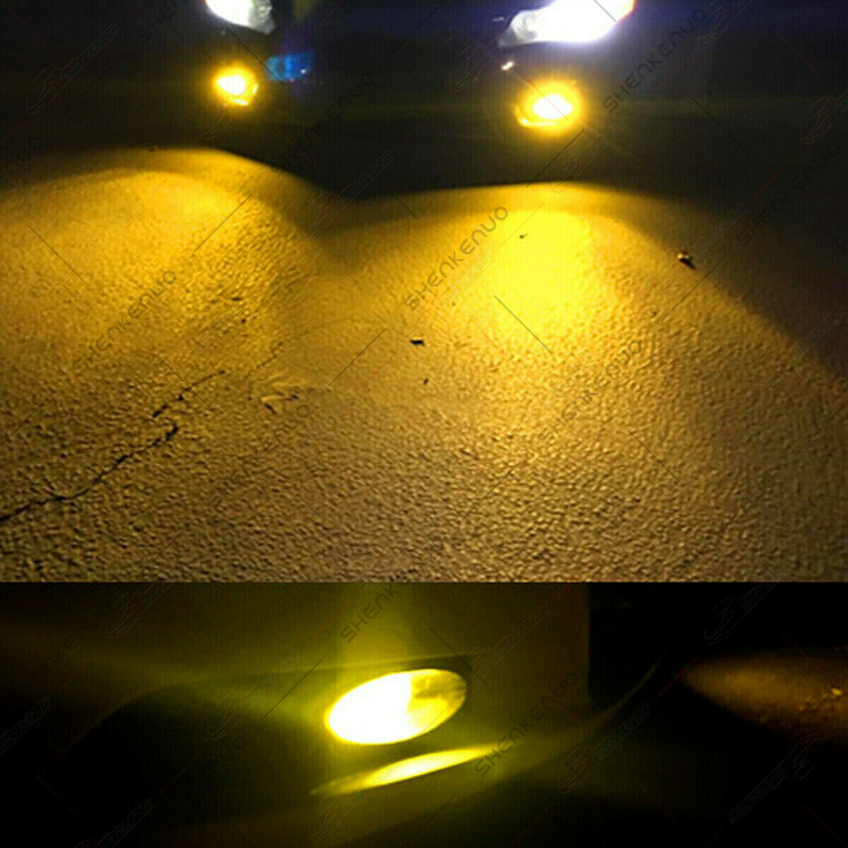 LED Fog Driving Light H11 H16 H8 3000K Yellow Super Bright Bulbs 3030SMD 4000LM