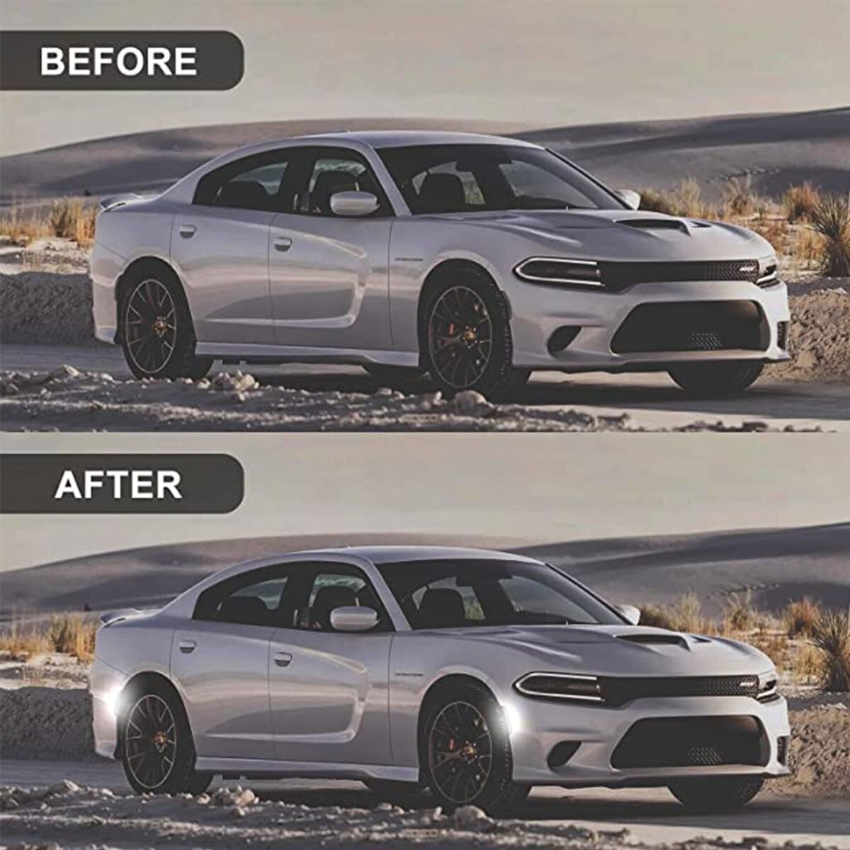4x Smoke LED Side Marker Lights For 15-23 Dodge Charger R/T Scat Pack SXT GT SRT