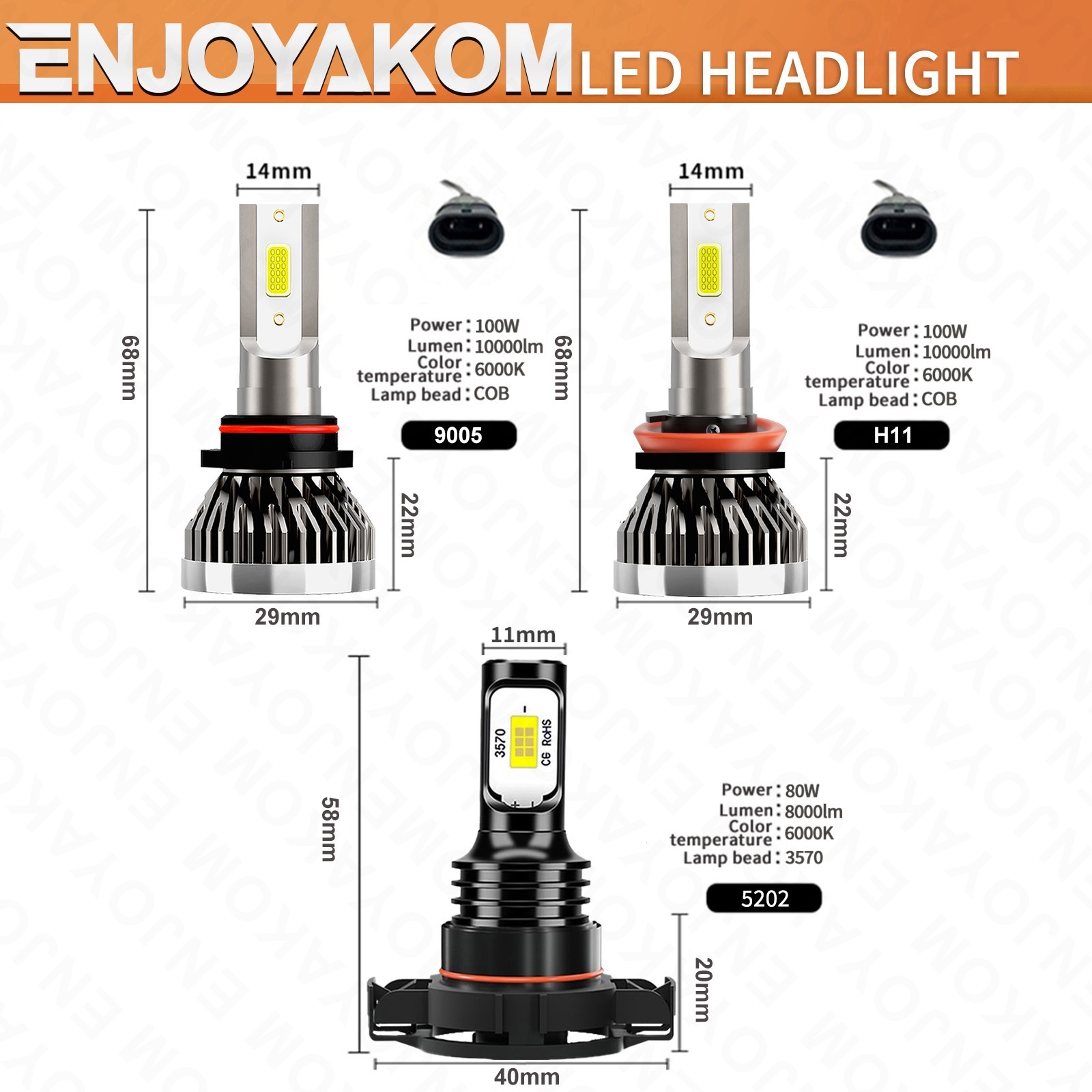 For Chevy Silverado 1500 2007-2015 – 6x 6000K LED Headlights Hi/Lo&Fog Bulb Kit