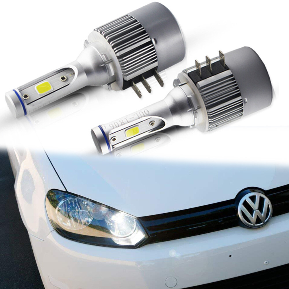2x Extreme bright White COB H15 LED For Audi BMW Mercedes VW For Daytime Lights