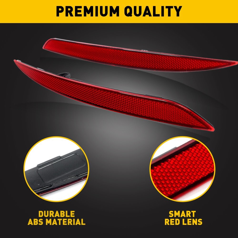 2Pcs L+R For Model Tesla Y 2020-2022 Rear Bumper Reflector Tail Red Lamp Light