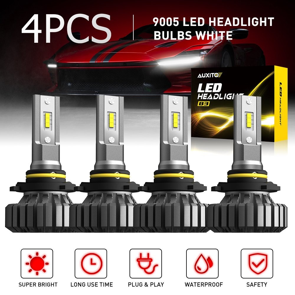 Combo 2/4 9005 HB3 LED Headlight Kit High Beam Low Beam Headlamps Bulb CANBUS US