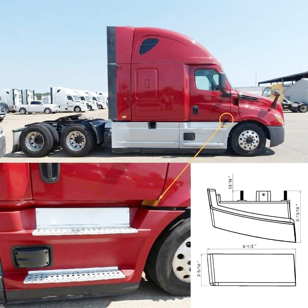 Smoke Lens White Driving Foot Step/Amber Sequential Signals For 2018-up Cascadia