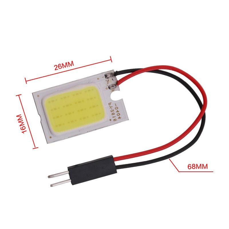 10X 16SMD COB White LED Panel Festoon T10 BA9S Car Interior Dome Map Light Bulbs