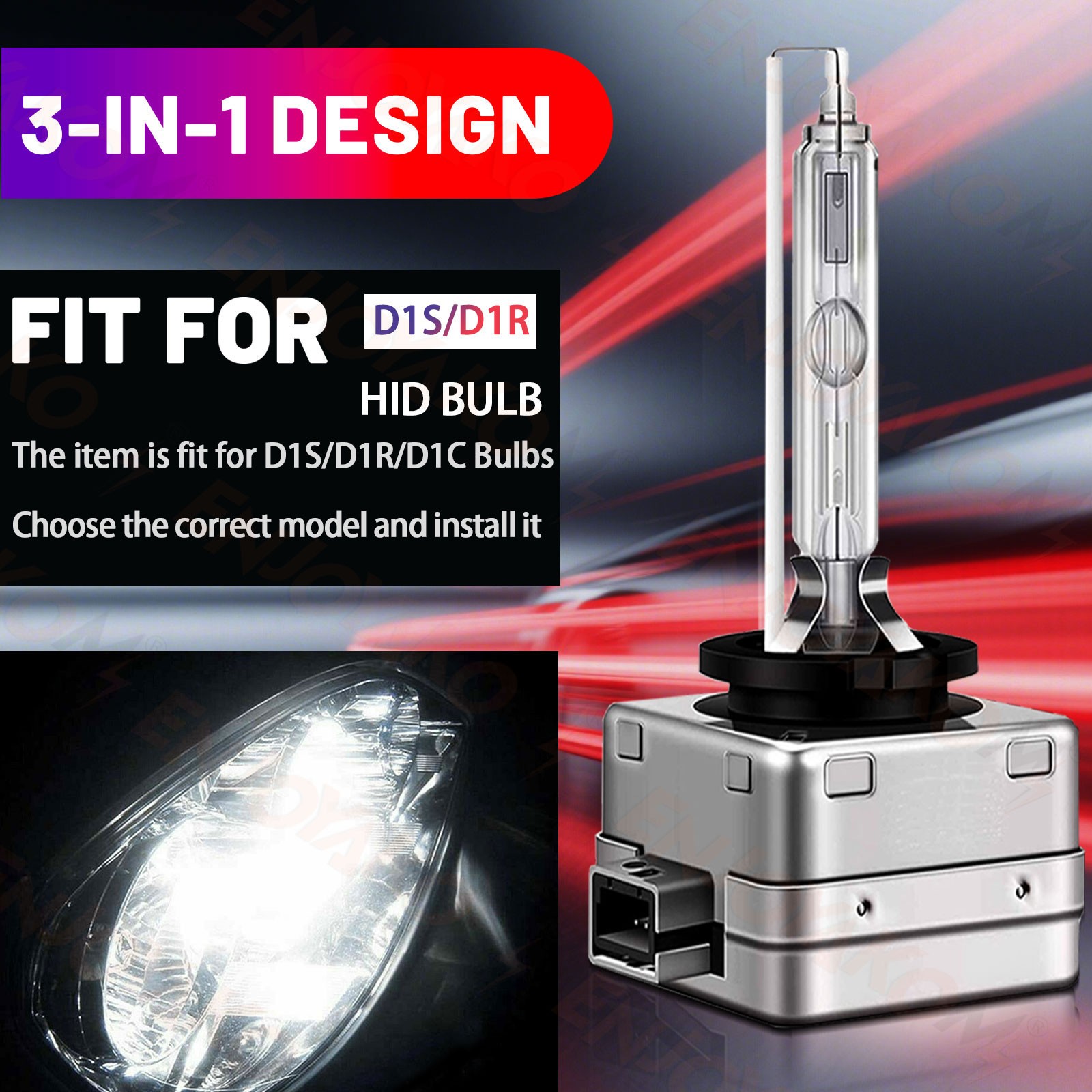 LED Headlight/Lo+ Fog Light Bulbs Combo HID For Lincoln Navigator 2003-2006