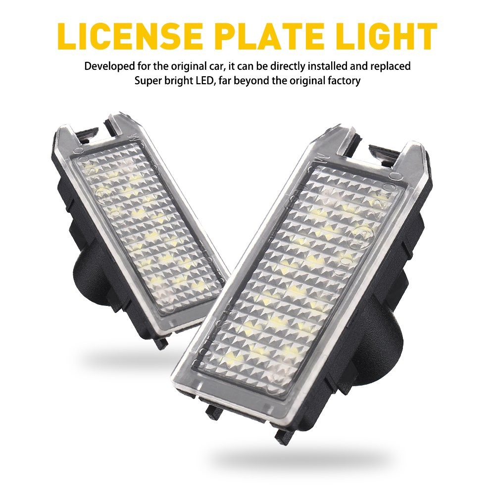 2 LED License Plate Light For Fiat Dodge Jeep Maserati 6000K 1480LM Super Bright