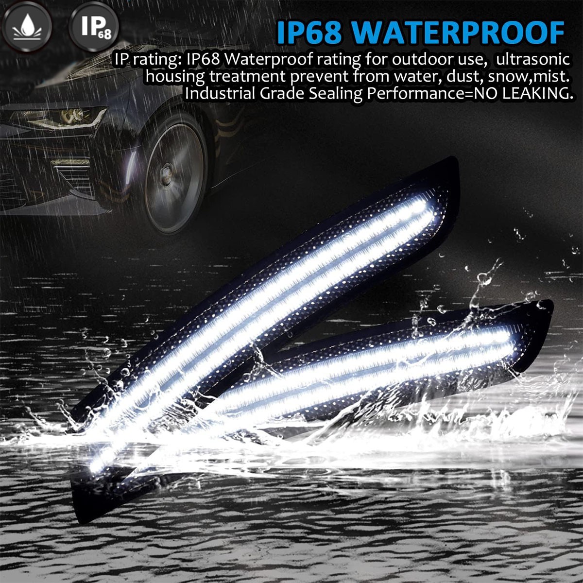 4X LED Side Marker Lights Front Rear Set for Chevy Camaro LS LT SS ZL1 2016-2022