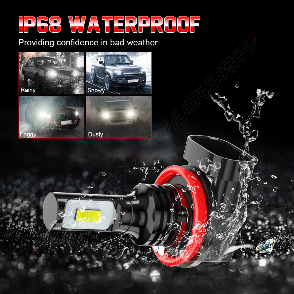 FOR Chevy Impala 2006-2013 Combo 6X 6000K LED Headlights Hi Lo + Fog Light Bulbs