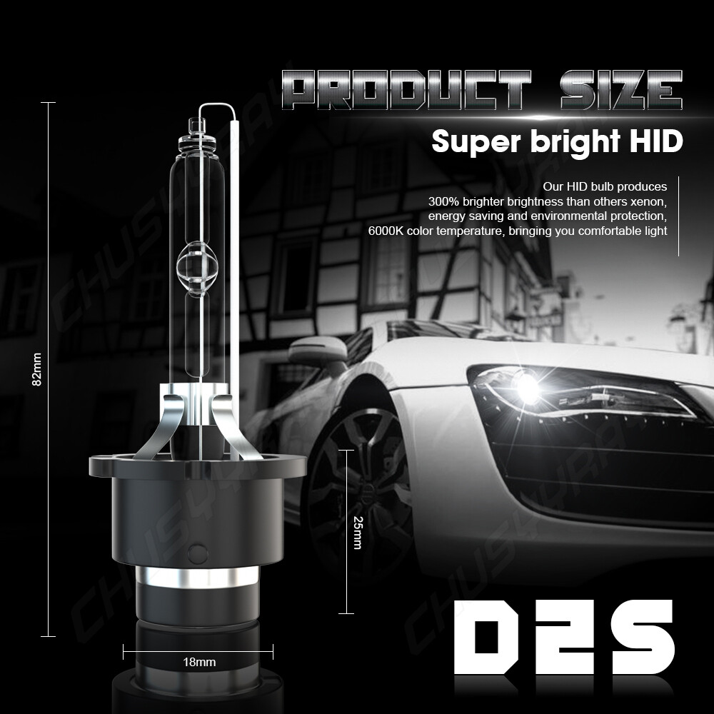 Pair 35W White Bright D2S D2R D2C 6000K HID Xenon Bulbs Headlight Replacement
