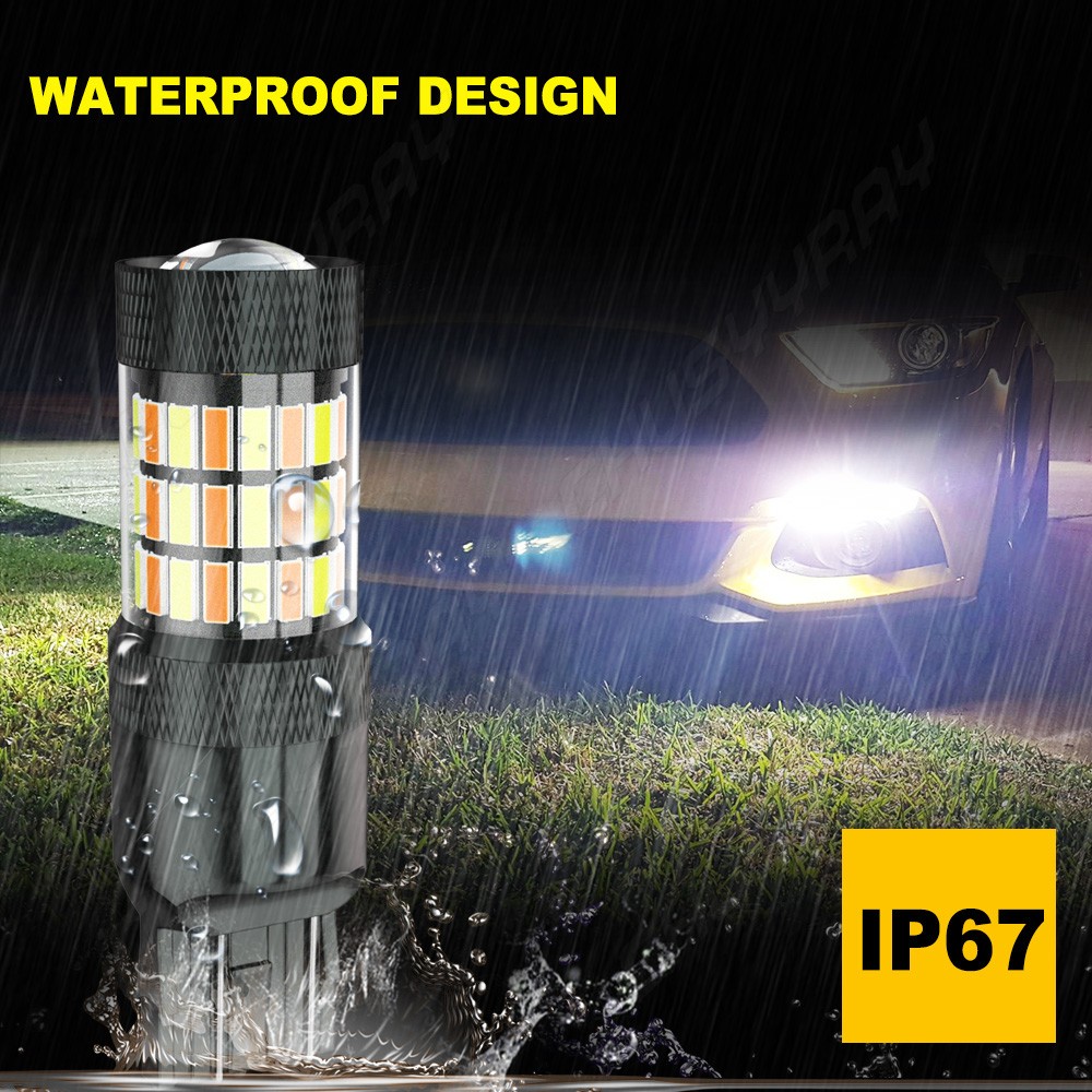 LED Front Rear Turn Light Signal Blinker Bulbs 7441 7440 Amber Error Free