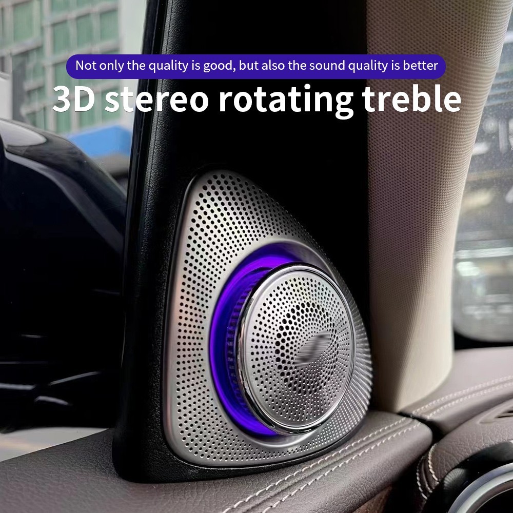 64 Colors 3D Rotating Speaker Tweeter For Mercedes-Benz C-Class W205 2019-2021